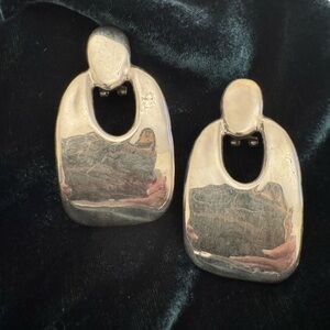 E&L Silver Statement Earrings